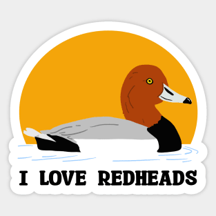 I Love Redheads Sticker